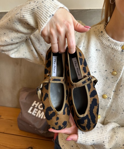 StyleSea（スタイルシー）の「ストラップ付きラウンドトゥフラットシューズ（バレエシューズ・レディース・ブラック/アイボリー/グリーン/レオパード・22.5cm/23cm/23.5cm/24cm/24.5cm/25cm/24.5㎝/25㎝）」の8枚目の写真