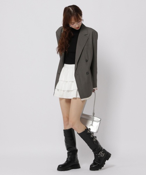 3.3 Field Trip （3.3フィールドトリップ）の「3.3 Field Trip／ダメージＷテーラージャケット（テーラードジャケット・レディース・ベージュ/グレー・FREE）」の6枚目の写真