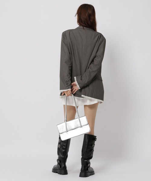 3.3 Field Trip （3.3フィールドトリップ）の「3.3 Field Trip／ダメージＷテーラージャケット（テーラードジャケット・レディース・ベージュ/グレー・FREE）」の7枚目の写真