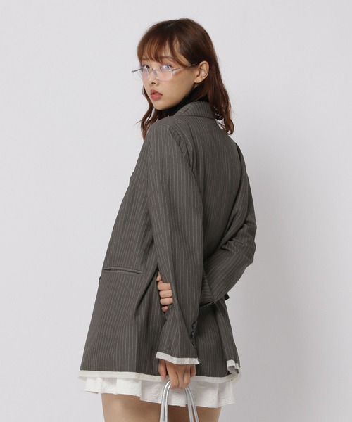 3.3 Field Trip （3.3フィールドトリップ）の「3.3 Field Trip／ダメージＷテーラージャケット（テーラードジャケット・レディース・ベージュ/グレー・FREE）」の11枚目の写真