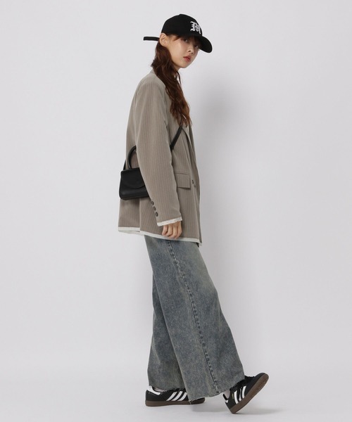 3.3 Field Trip （3.3フィールドトリップ）の「3.3 Field Trip／ダメージＷテーラージャケット（テーラードジャケット・レディース・ベージュ/グレー・FREE）」の14枚目の写真