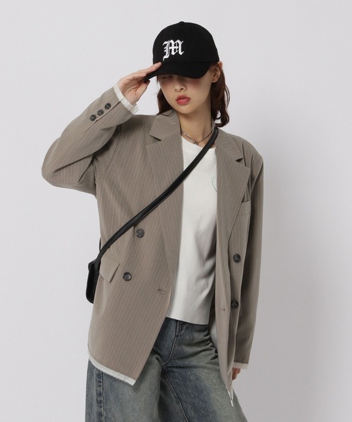 3.3 Field Trip （3.3フィールドトリップ）の「3.3 Field Trip／ダメージＷテーラージャケット（テーラードジャケット・レディース・ベージュ/グレー・FREE）」の18枚目の写真
