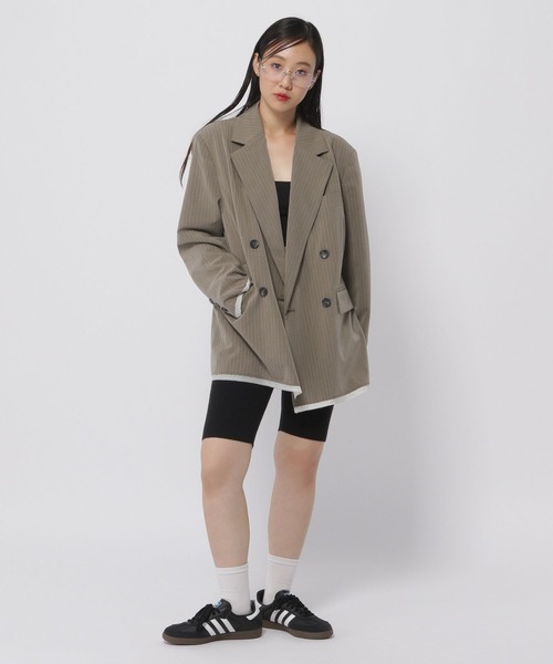 3.3 Field Trip （3.3フィールドトリップ）の「3.3 Field Trip／ダメージＷテーラージャケット（テーラードジャケット・レディース・ベージュ/グレー・FREE）」の21枚目の写真