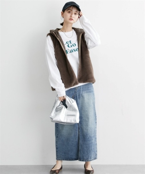 nissen（ニッセン）の「３ＷＡＹフェイクファージャケット（ファーベスト付）（その他アウター・レディース・ベージュ/アイボリー/ブラック・M/L/LL）」の20枚目の写真