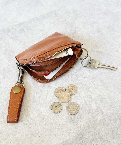 キーリング付きコインケース 本革 ブラウン lv 新品 2887 キーリング