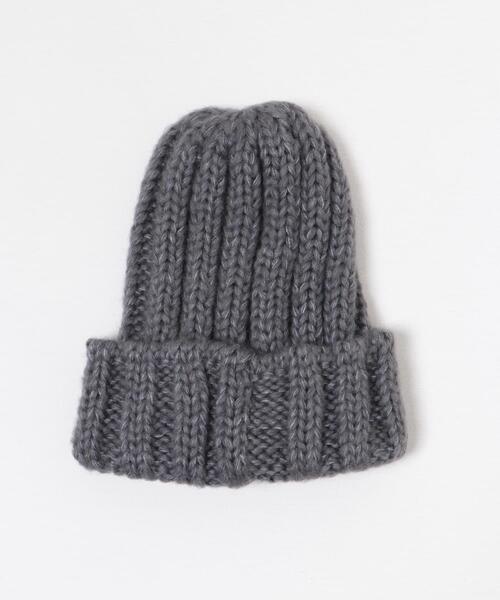 ITEMS URBANRESEARCH(アイテムズ アーバンリサーチ)の「リブニットビーニー(ニットキャップ/ビーニー・レディース・ブラック/グレー系その他/グレー・-)」の2枚目の写真