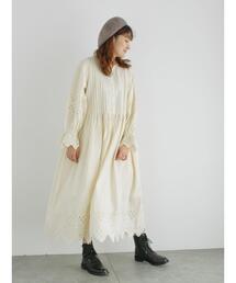 TSUHARU by Samansa Mos2 | スカラップ刺繍ワンピース(ワンピース)