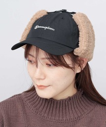 Champion（チャンピオン）の「コットンナイロン タフタ ボアイヤーフラップ付き フライトキャップ（キャップ）」