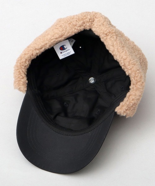 Champion（チャンピオン）の「コットンナイロン タフタ ボアイヤーフラップ付き フライトキャップ（キャップ・メンズ・ブラック/アイボリー/チャコール・FREE）」の17枚目の写真