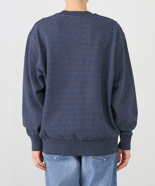 Yonetomi（ヨネトミ）の「別注【YONETOMI/ヨネトミ】*RELUME WAVE COTTON KNIT BORDER（ニット/セーター・レディース・チャコールグレー/ブラウン/ネイビー・SMALL）」の10枚目の写真