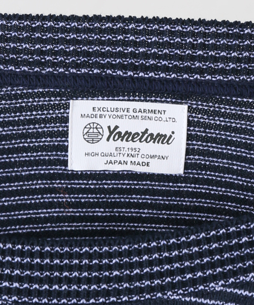Yonetomi（ヨネトミ）の「別注【YONETOMI/ヨネトミ】*RELUME WAVE COTTON KNIT BORDER（ニット/セーター・レディース・チャコールグレー/ブラウン/ネイビー・SMALL）」の16枚目の写真