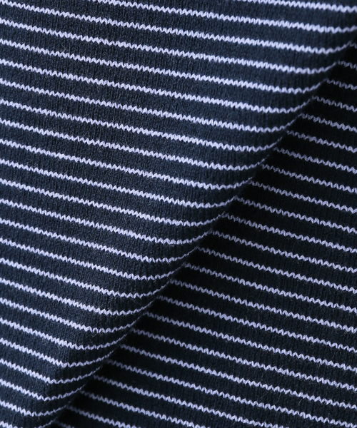Yonetomi（ヨネトミ）の「別注【YONETOMI/ヨネトミ】*RELUME WAVE COTTON KNIT BORDER（ニット/セーター・レディース・チャコールグレー/ブラウン/ネイビー・SMALL）」の20枚目の写真