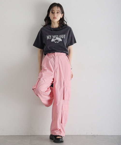 RAGEBLUE（レイジブルー）の「【マイメロディ】加工プリントTシャツ（Tシャツ/カットソー・レディース・ブラック・FREE）」の3枚目の写真