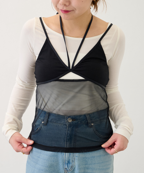 【セール】シアーキャミソール（キャミソール）｜U by SPICK&SPAN（ユーバイスピックアンドスパン）