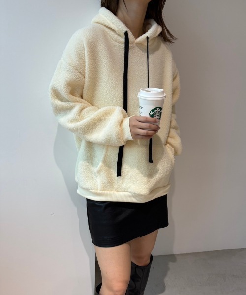 paravion（パラビオン）の「ボアプルオーバー（パーカー・レディース・ホワイト/ブラック/グレー・FREE）」の10枚目の写真