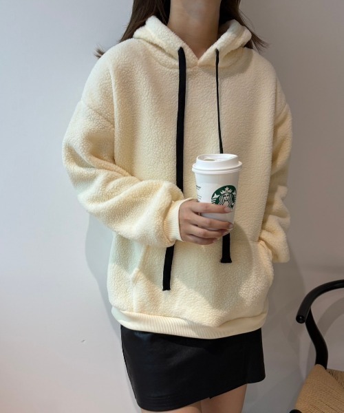 paravion（パラビオン）の「ボアプルオーバー（パーカー・レディース・ホワイト/ブラック/グレー・FREE）」の12枚目の写真