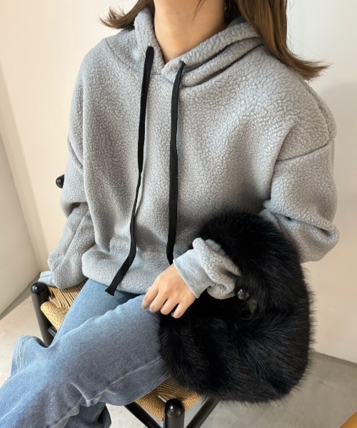 paravion（パラビオン）の「ボアプルオーバー（パーカー・レディース・ホワイト/ブラック/グレー・FREE）」の14枚目の写真