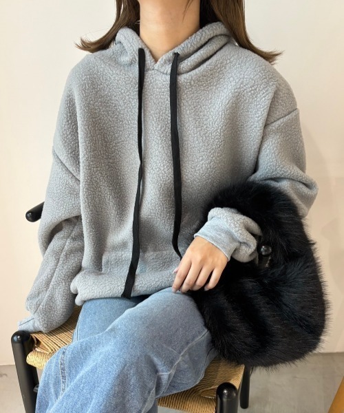 paravion（パラビオン）の「ボアプルオーバー（パーカー・レディース・ホワイト/ブラック/グレー・FREE）」の15枚目の写真