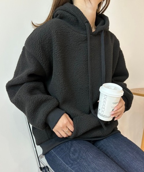 paravion（パラビオン）の「ボアプルオーバー（パーカー・レディース・ホワイト/ブラック/グレー・FREE）」の5枚目の写真