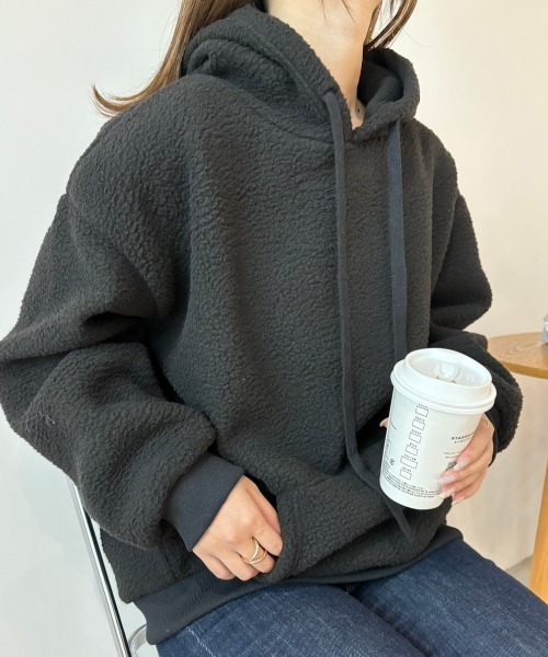 paravion（パラビオン）の「ボアプルオーバー（パーカー・レディース・ホワイト/ブラック/グレー・FREE）」の9枚目の写真