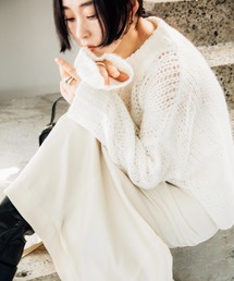 oblekt | OBLEKT×aluna/NagisaNagaya シアーシャギーニットトップス(ニット/セーター)