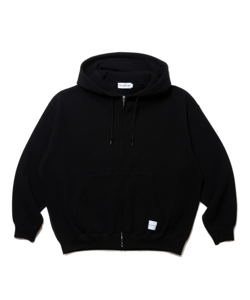 COOTIE PRODUCTIONS（クーティープロダクションズ）の「N/C Waffle Zip Hoodie（ニット/セーター・メンズ・ブラック/アイボリー・LARGE/MEDIUM）」の2枚目の写真