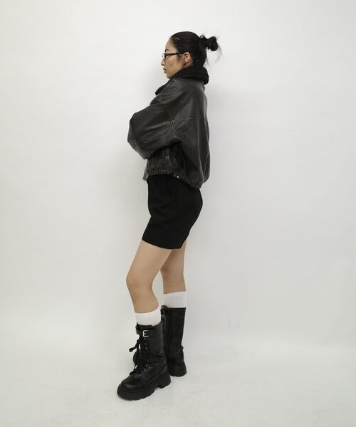 【セール】【UNISEX/サイズ展開あり】3way ヴィンテージライクレザーボアブルゾン（ブルゾン）｜WHO'S WHO gallery（フーズフーギャラリー）