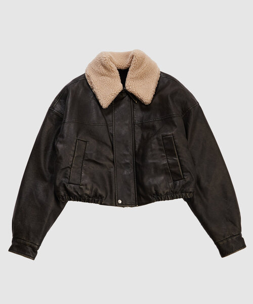 【セール】【UNISEX/サイズ展開あり】3way ヴィンテージライクレザーボアブルゾン（ブルゾン）｜WHO'S WHO gallery（フーズフーギャラリー）