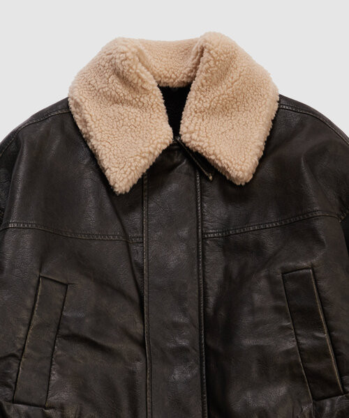 【セール】【UNISEX/サイズ展開あり】3way ヴィンテージライクレザーボアブルゾン（ブルゾン）｜WHO'S WHO gallery（フーズフーギャラリー）