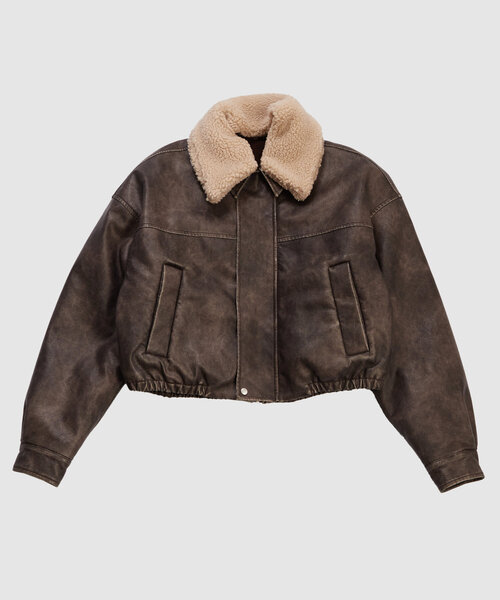 【セール】【UNISEX/サイズ展開あり】3way ヴィンテージライクレザーボアブルゾン（ブルゾン）｜WHO'S WHO gallery（フーズフーギャラリー）