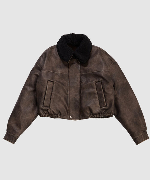 【セール】【UNISEX/サイズ展開あり】3way ヴィンテージライクレザーボアブルゾン（ブルゾン）｜WHO'S WHO gallery（フーズフーギャラリー）
