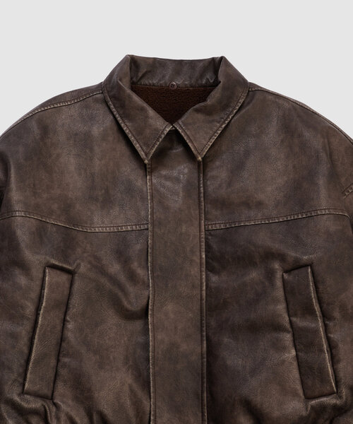 【セール】【UNISEX/サイズ展開あり】3way ヴィンテージライクレザーボアブルゾン（ブルゾン）｜WHO'S WHO gallery（フーズフーギャラリー）