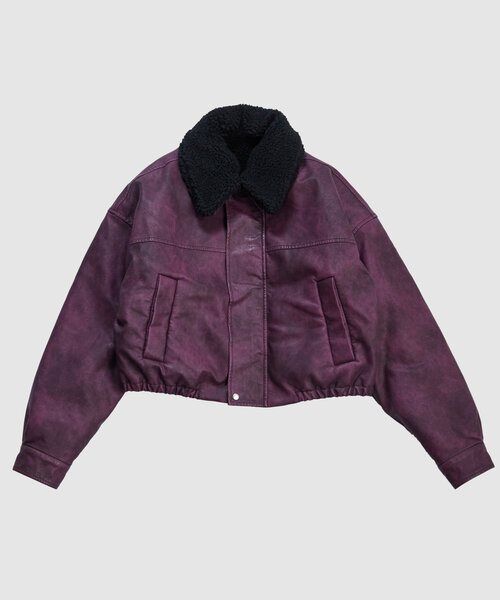 【セール】【UNISEX/サイズ展開あり】3way ヴィンテージライクレザーボアブルゾン（ブルゾン）｜WHO'S WHO gallery（フーズフーギャラリー）