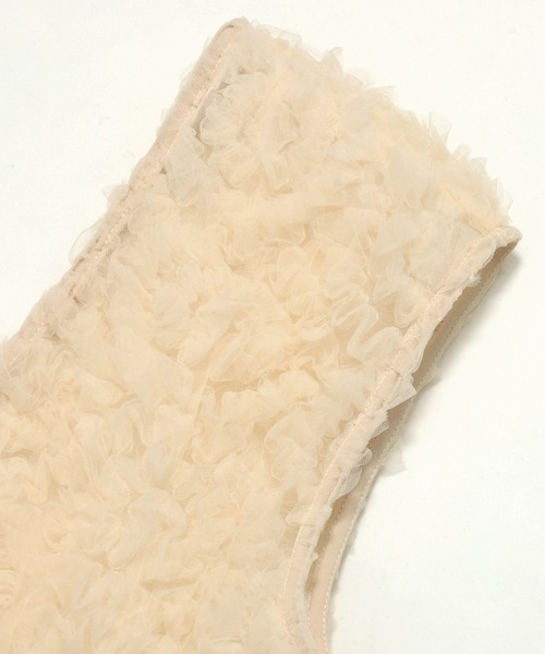 Vネックチュールフリルベスト（ベスト）｜MERAKI（メラキ）