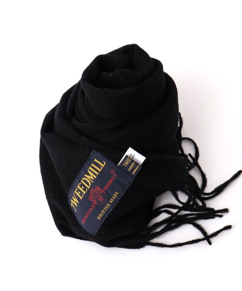 TWEED MILL（ツイードミル）の「【TWEEDMILL/ツイードミル】Lambswool Muffler Solid 25（マフラー・メンズ・ライトブルー/ブラック/グレー/ライトグレー/チャコールグレー/レッド・FREE）」の9枚目の写真