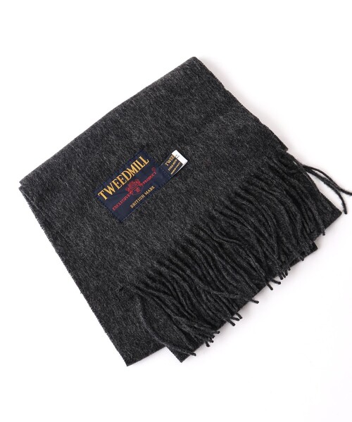 TWEED MILL（ツイードミル）の「【TWEEDMILL/ツイードミル】Lambswool Muffler Solid 25（マフラー・メンズ・ライトブルー/ブラック/グレー/ライトグレー/チャコールグレー/レッド・FREE）」の14枚目の写真