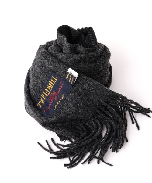 TWEED MILL（ツイードミル）の「【TWEEDMILL/ツイードミル】Lambswool Muffler Solid 25（マフラー・メンズ・ライトブルー/ブラック/グレー/ライトグレー/チャコールグレー/レッド・FREE）」の19枚目の写真