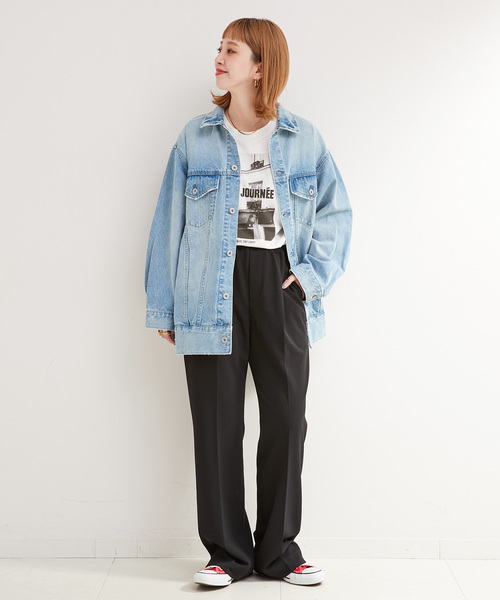 B.C STOCK(ベーセーストック)の「スムースジャージイージーフレアパンツ(その他パンツ・レディース・チャコールグレー/ブラック/アイボリー・SMALL/MEDIUM)」の4枚目の写真
