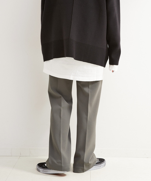 B.C STOCK(ベーセーストック)の「スムースジャージイージーフレアパンツ(その他パンツ・レディース・チャコールグレー/ブラック/アイボリー・SMALL/MEDIUM)」の18枚目の写真