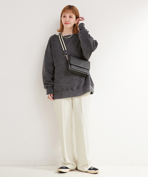 B.C STOCK(ベーセーストック)の「スムースジャージイージーフレアパンツ(その他パンツ・レディース・チャコールグレー/ブラック/アイボリー・SMALL/MEDIUM)」の22枚目の写真