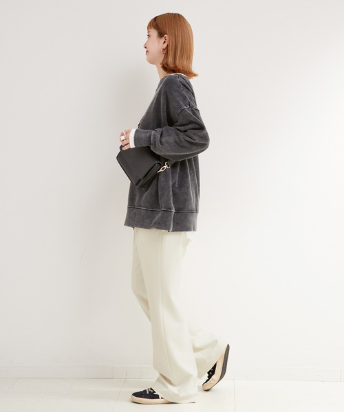 B.C STOCK(ベーセーストック)の「スムースジャージイージーフレアパンツ(その他パンツ・レディース・チャコールグレー/ブラック/アイボリー・SMALL/MEDIUM)」の19枚目の写真
