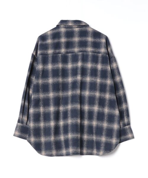 atONE(アットワン)の「起毛チェックロングシャツ(シャツ/ブラウス・レディース・オフホワイト/ブラック/ネイビー/ブラウン・F)」の20枚目の写真
