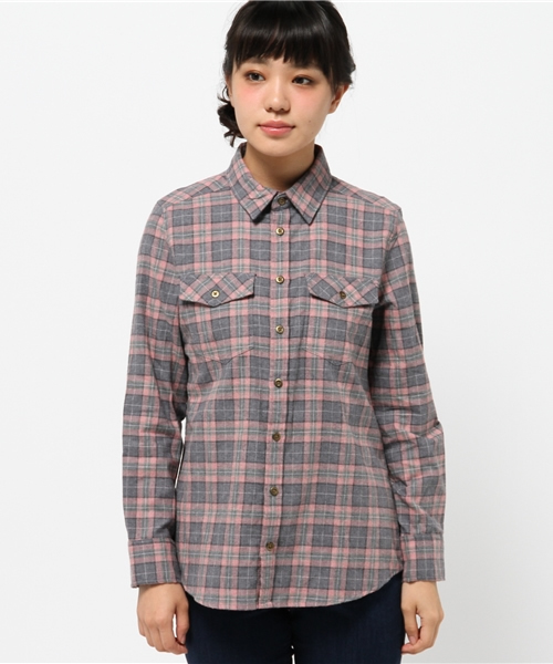 ROPE' PICNIC(ロペピクニック)の「コットントップビエラチェックシャツ(シャツ/ブラウス・レディース・グレー/レッド・38)」の3枚目の写真