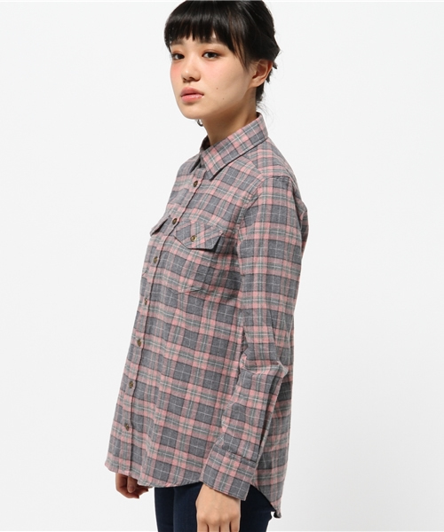 ROPE' PICNIC(ロペピクニック)の「コットントップビエラチェックシャツ(シャツ/ブラウス・レディース・グレー/レッド・38)」の4枚目の写真
