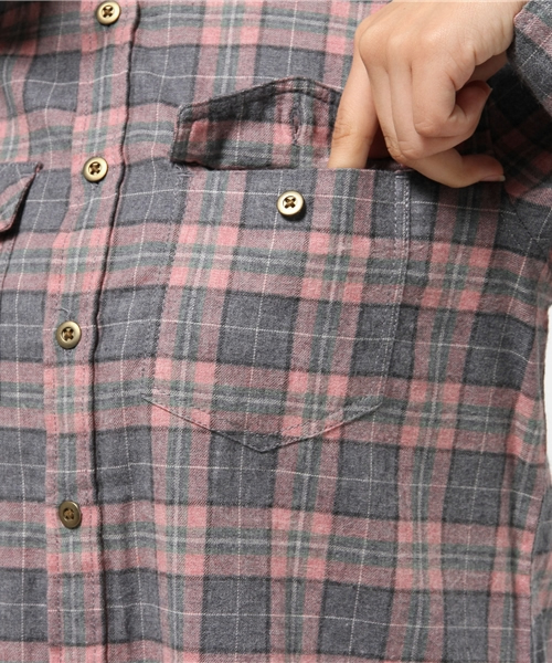 ROPE' PICNIC(ロペピクニック)の「コットントップビエラチェックシャツ(シャツ/ブラウス・レディース・グレー/レッド・38)」の8枚目の写真