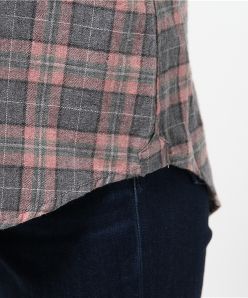 ROPE' PICNIC(ロペピクニック)の「コットントップビエラチェックシャツ(シャツ/ブラウス・レディース・グレー/レッド・38)」の9枚目の写真
