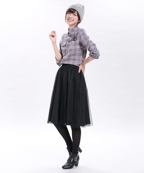 ROPE' PICNIC(ロペピクニック)の「コットントップビエラチェックシャツ(シャツ/ブラウス・レディース・グレー/レッド・38)」の14枚目の写真