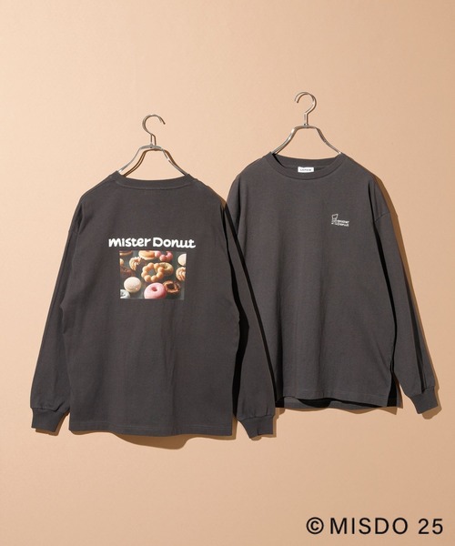 LEPSIM（レプシィム）の「【Mister Donut×LEPSIM】フォトロンT　286029（Tシャツ/カットソー・レディース・グレー/チャコールグレー/ピンク・FREE）」の2枚目の写真