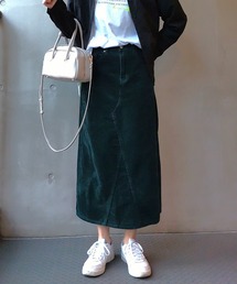 マンシングウエア 緑色 コーデュロイスカート グリーン サイズ