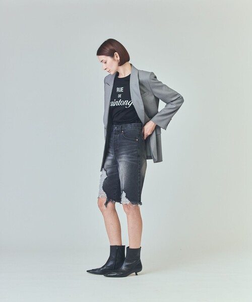 GRACE CLASS（グレースクラス）の「クラッシュハーフパンツ（その他パンツ・レディース・ブラック/ブルー・38/36）」の10枚目の写真